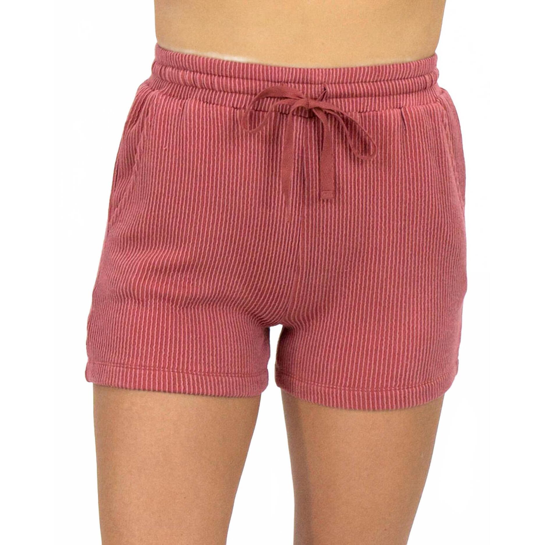 New Grace And Lace Corded Lounge Shorts In Persimmon